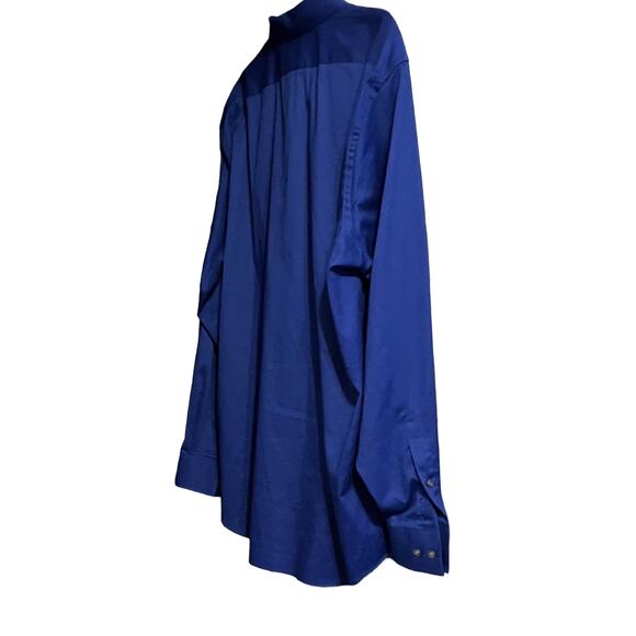 VAN HEUSEN FLEX LONG SLEEVE BUTTON DOWN SHIRT, MENS, 18-1/2 (36/37), ROYAL BLUE - Picture 5 of 12